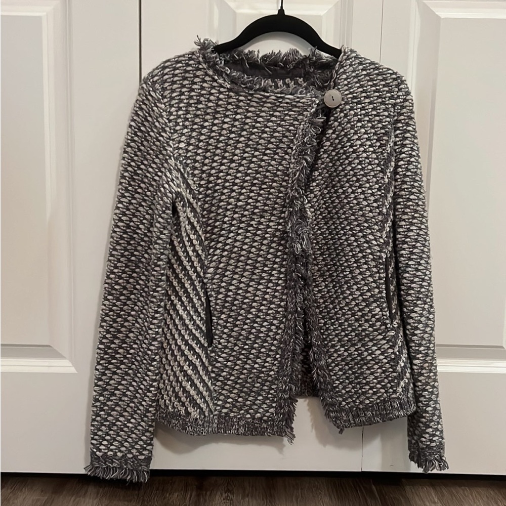 Anthropologie Angel Of The North Tipperary Tweed Sweater Jacket Size XS Woven